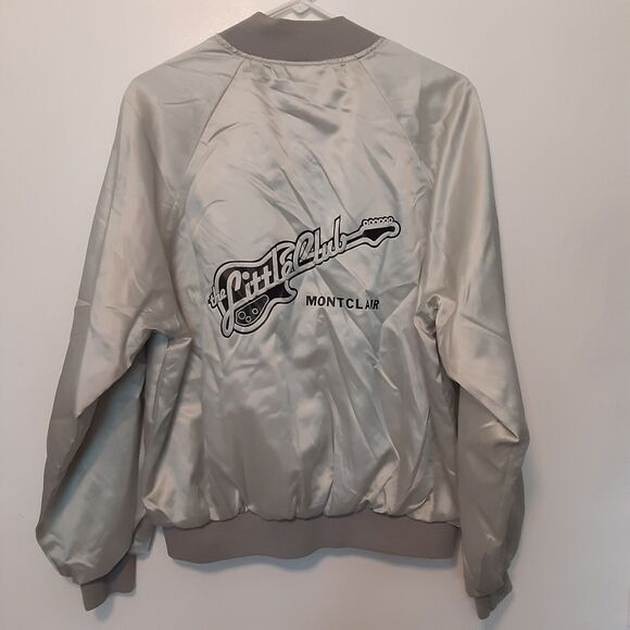 Vtg Hartwell Bomber Jacket Mens L 70's 80's Satin Made USA The Little Club - Picture 1 of 13